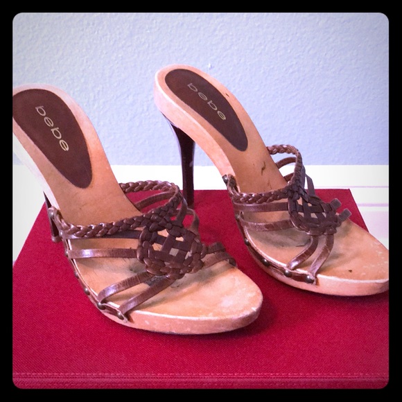 Gently LOVED ❤️ Bebe leather platform sandal. - Picture 1 of 3